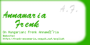 annamaria frenk business card